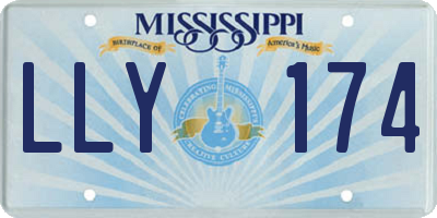 MS license plate LLY174