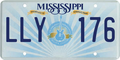 MS license plate LLY176