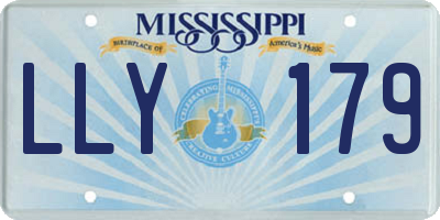 MS license plate LLY179