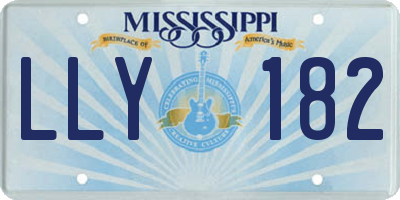 MS license plate LLY182