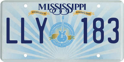MS license plate LLY183