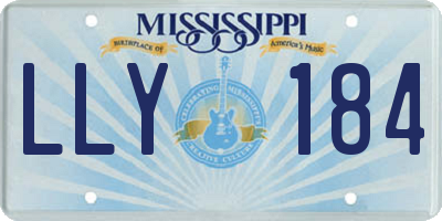 MS license plate LLY184