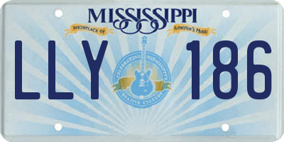 MS license plate LLY186