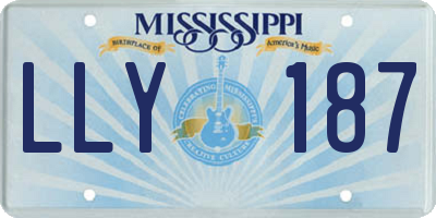 MS license plate LLY187