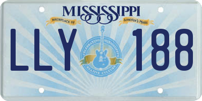 MS license plate LLY188