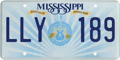 MS license plate LLY189
