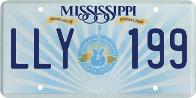MS license plate LLY199