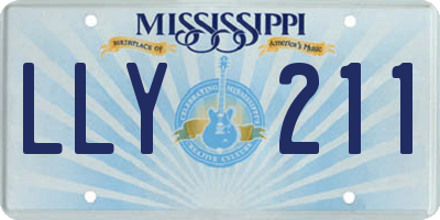 MS license plate LLY211