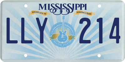 MS license plate LLY214