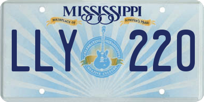 MS license plate LLY220