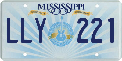 MS license plate LLY221
