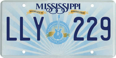 MS license plate LLY229