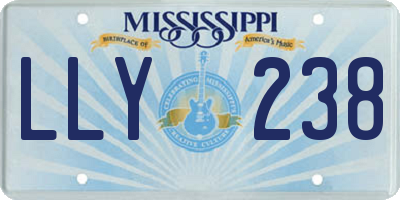 MS license plate LLY238