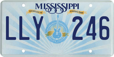 MS license plate LLY246
