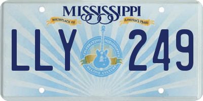 MS license plate LLY249
