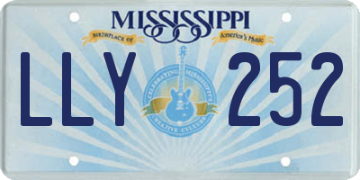 MS license plate LLY252