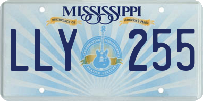 MS license plate LLY255