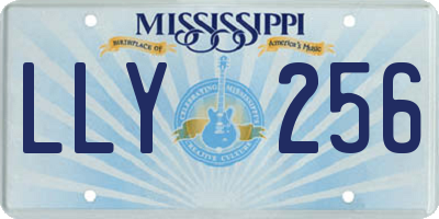 MS license plate LLY256
