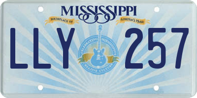 MS license plate LLY257