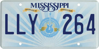 MS license plate LLY264