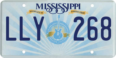 MS license plate LLY268