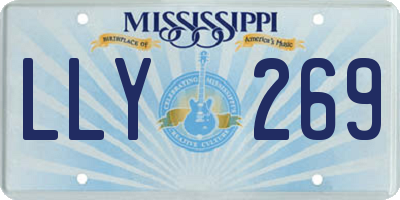 MS license plate LLY269