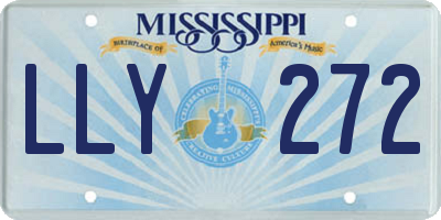 MS license plate LLY272