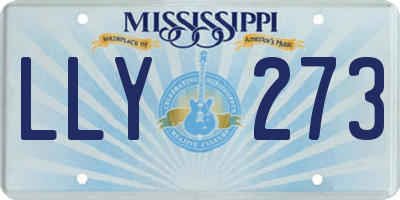 MS license plate LLY273