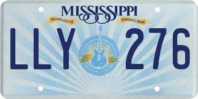 MS license plate LLY276