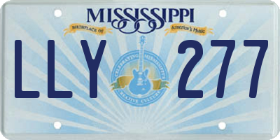 MS license plate LLY277