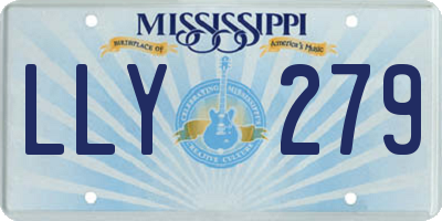 MS license plate LLY279