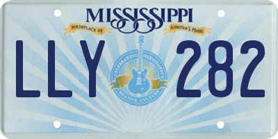 MS license plate LLY282