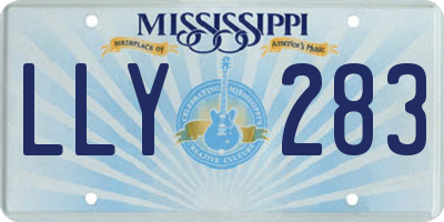 MS license plate LLY283