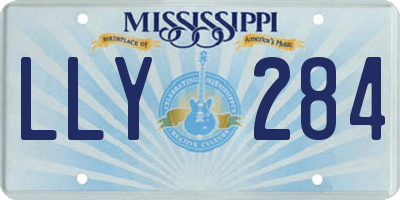 MS license plate LLY284