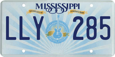 MS license plate LLY285