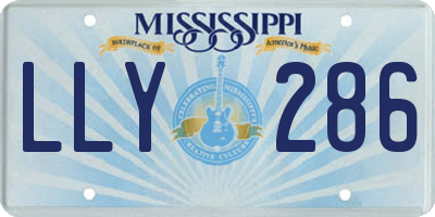 MS license plate LLY286