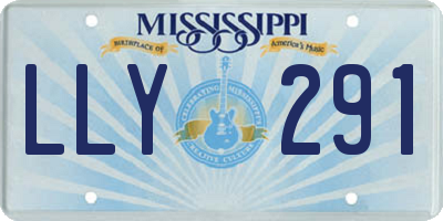 MS license plate LLY291