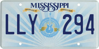 MS license plate LLY294