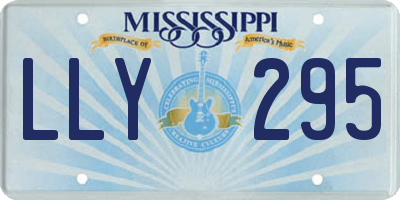 MS license plate LLY295