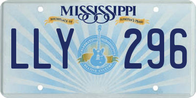 MS license plate LLY296