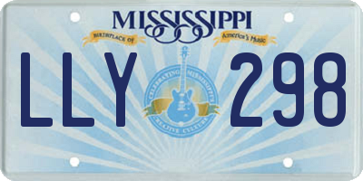 MS license plate LLY298