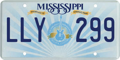 MS license plate LLY299