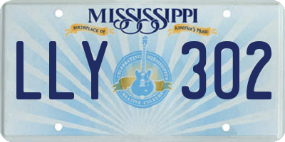 MS license plate LLY302