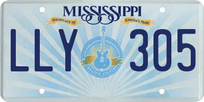 MS license plate LLY305