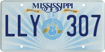 MS license plate LLY307