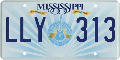 MS license plate LLY313