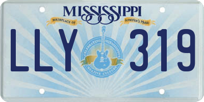MS license plate LLY319