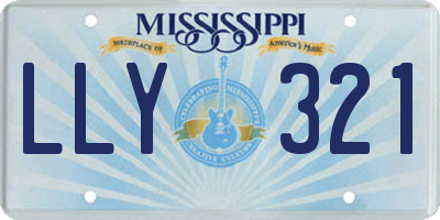 MS license plate LLY321