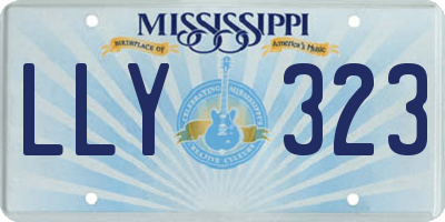 MS license plate LLY323