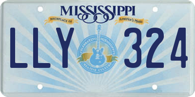 MS license plate LLY324